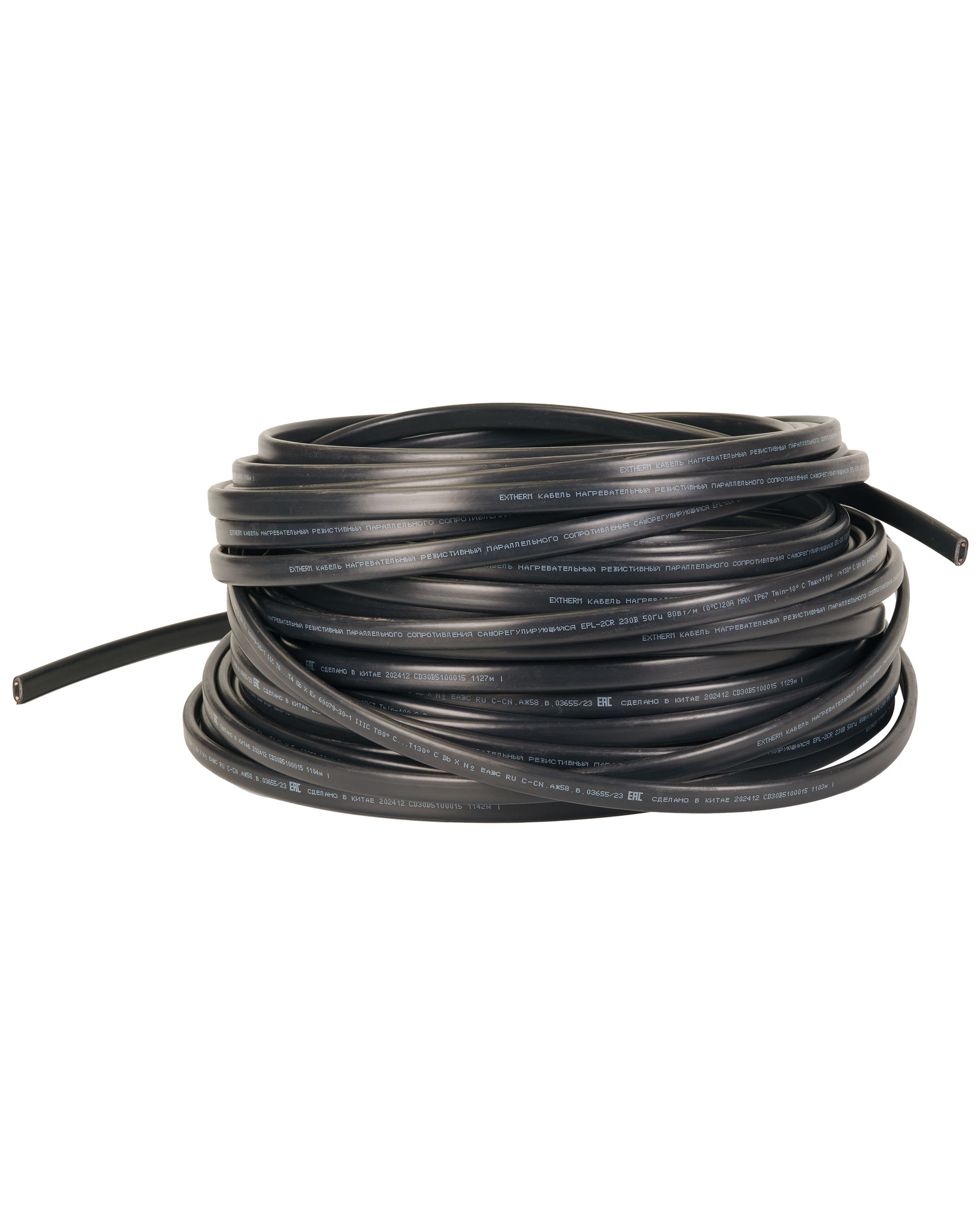 Extherm EPL-2CR-50 Кабель нагревательный саморегулирующийся 80 Вт/м при 0°С в бетоне (открытые площадки, подъездные пути, тротуары), термопласт, 50 м.
