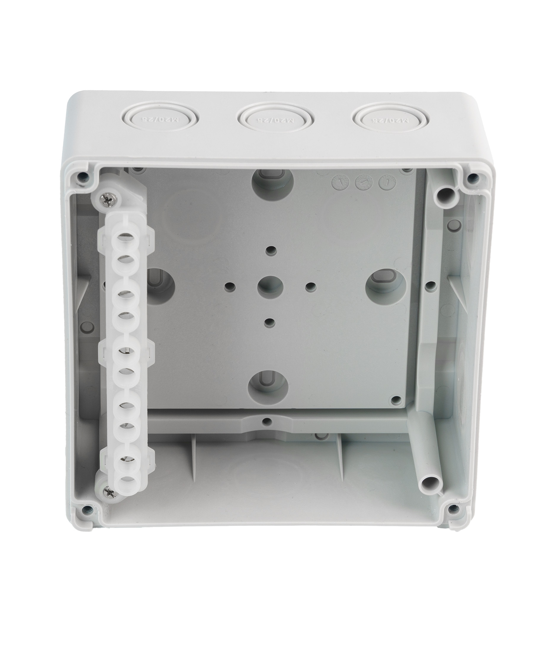 Extherm JB-100-GR коробка распределительная 140*140*76 мм IP 66, черная, в комплекте с клеммным рядом 10х10 мм², 76А