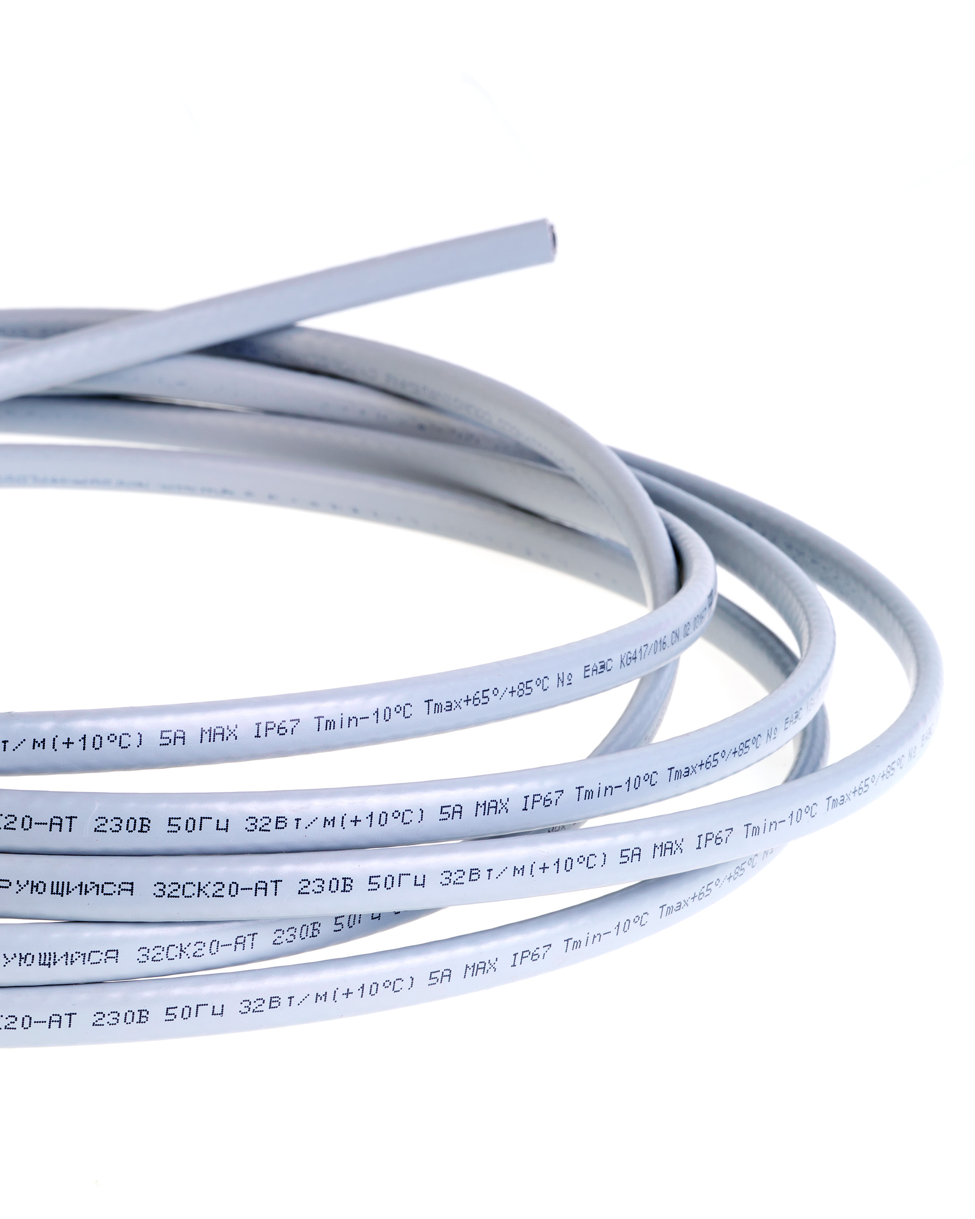 Extherm 32CK20-AT-400 нагревательный кабель саморегулирующийся строительного применения (кровли, трубы), 32 Вт/м, термопласт, катушка 400 м.