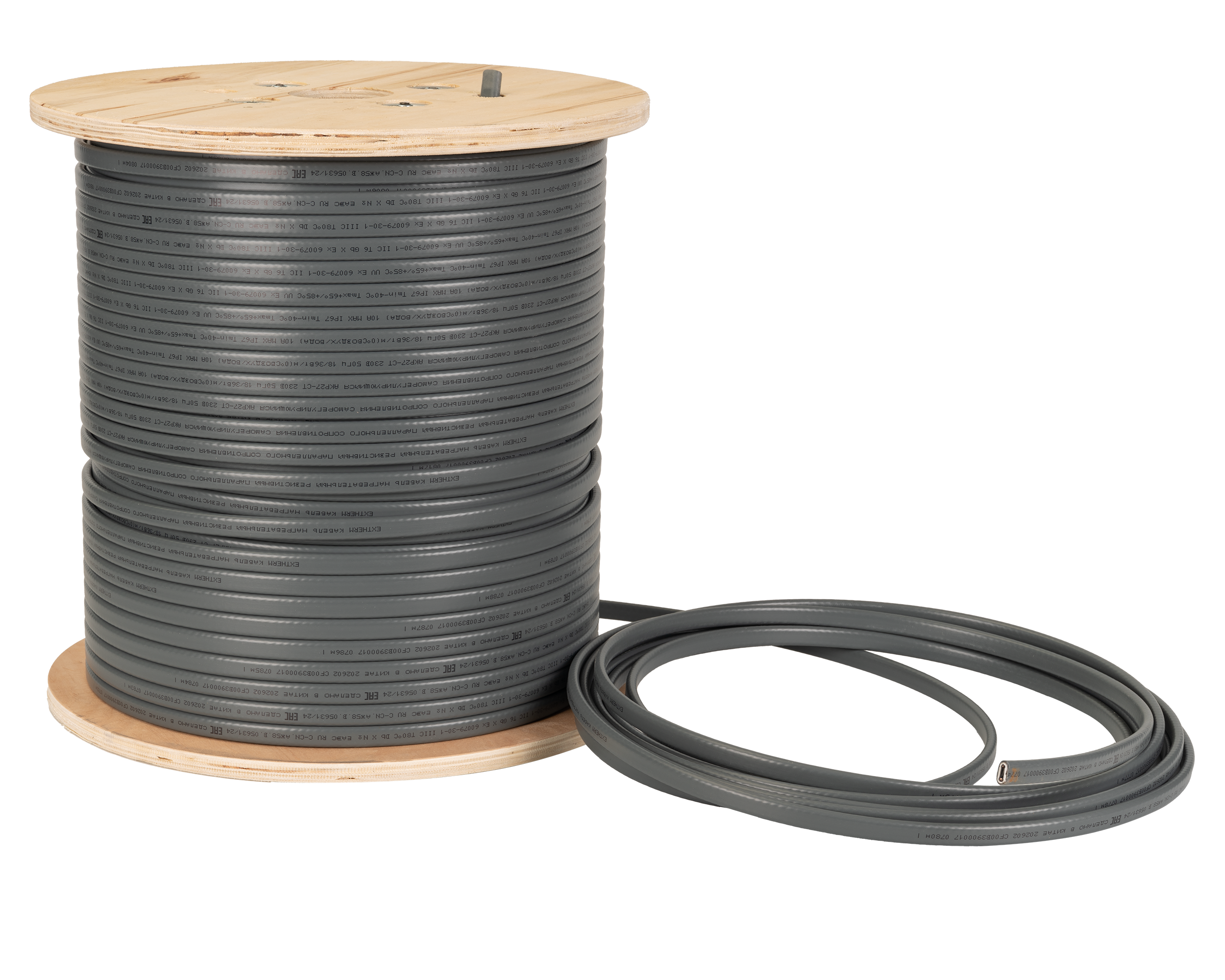 Extherm AKP27-CT-250 нагревательный саморегулирующийся кабель для систем антиобледенения кровли 18 Вт/м на воздухе, 36 Вт/м в талой воде со льдом, катушка 250 м.