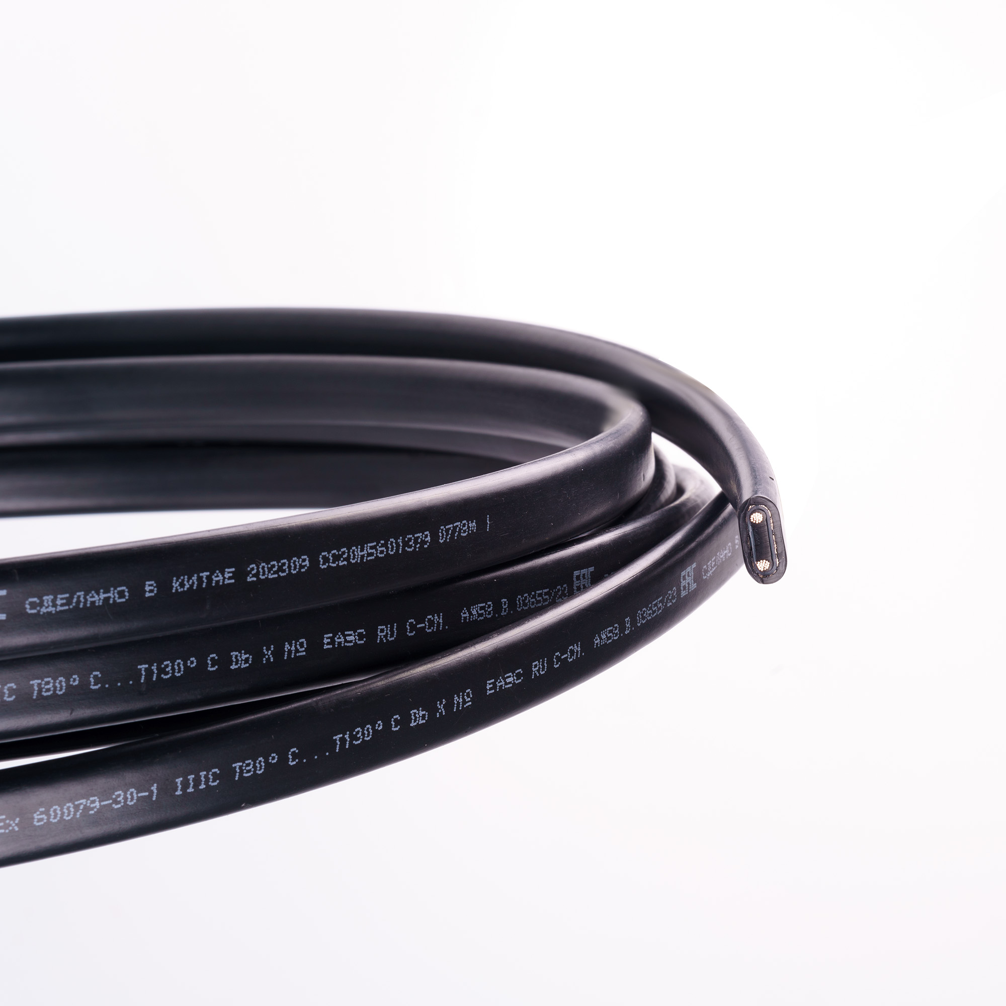 Extherm EPL-2CR-250 Кабель нагревательный саморегулирующийся 80 Вт/м при 0°С в бетоне (открытые площадки, подъездные пути, тротуары), термопласт, катушка 250 м.