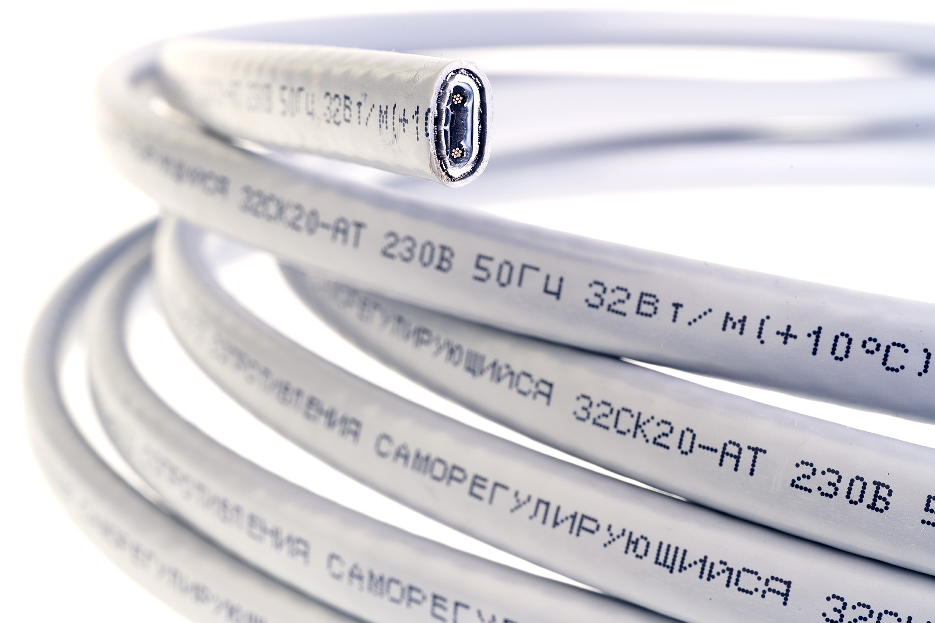 Extherm 32CK20-AT-400 нагревательный кабель саморегулирующийся строительного применения (кровли, трубы), 32 Вт/м, термопласт, катушка 400 м.