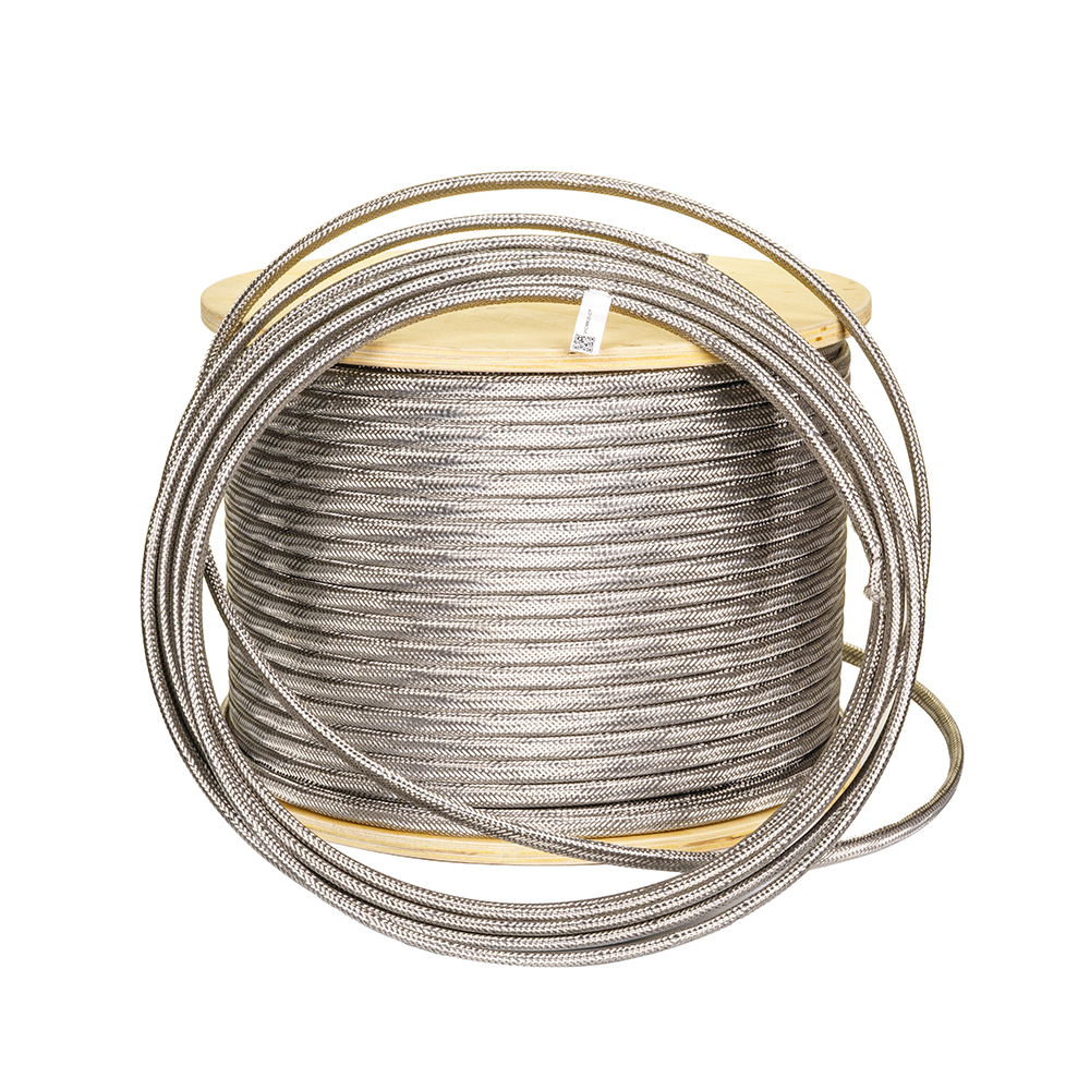 Extherm 31CMK25-CT саморегулирующийся нагревательный кабель 31 Вт/м, оболочка термопласт, 15AWG, внешняя броня (оплетка) из нержавеющих проволок