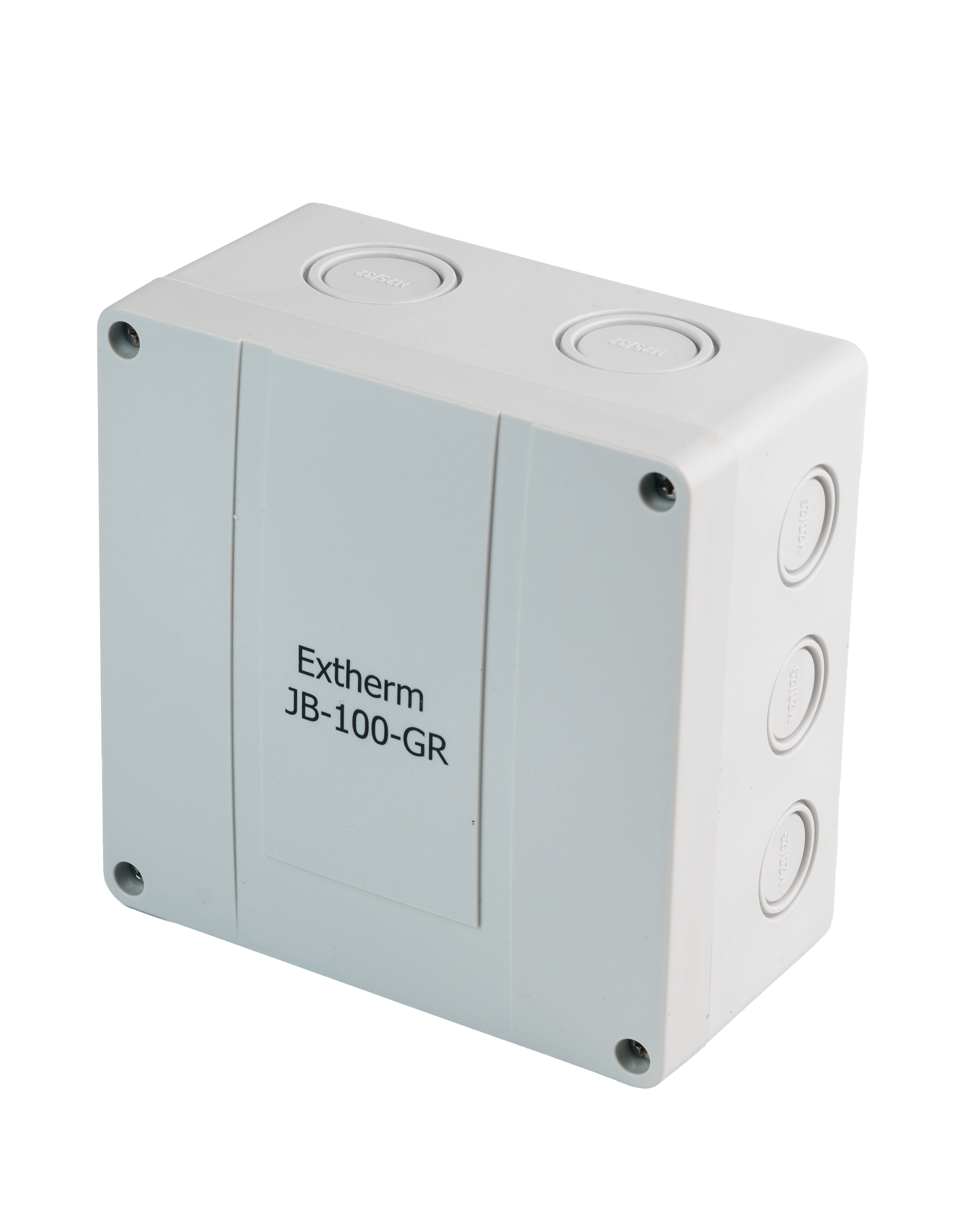 Extherm JB-100-GR коробка распределительная 140*140*76 мм IP 66, черная, в комплекте с клеммным рядом 10х10 мм², 76А