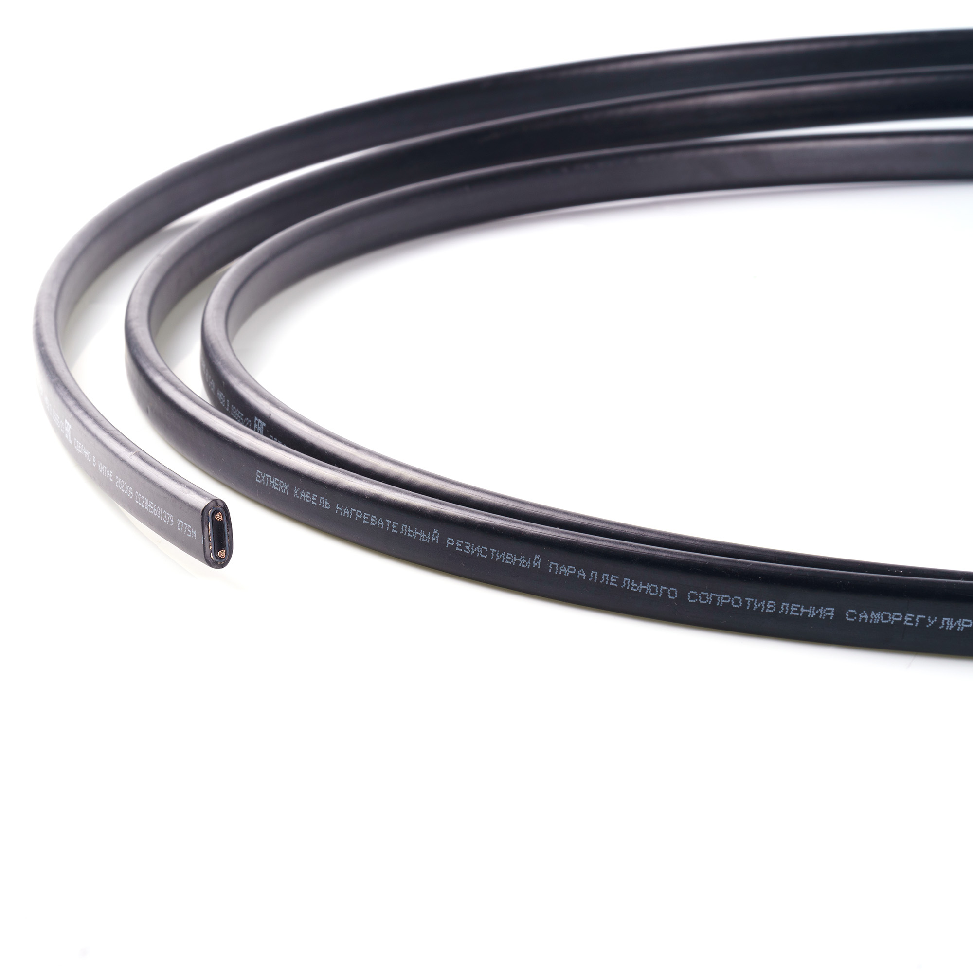 Extherm EPL-2CR-250 Кабель нагревательный саморегулирующийся 80 Вт/м при 0°С в бетоне (открытые площадки, подъездные пути, тротуары), термопласт, катушка 250 м.