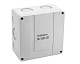 Extherm JB-100-GR коробка распределительная 140*140*76 мм IP 66, черная, в комплекте с клеммным рядом 10х10 мм², 76А