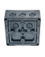 Extherm JB-100-BL коробка распределительная 140*140*76 мм IP 66, черная, в комплекте с клеммным рядом 10х10мм², 76А